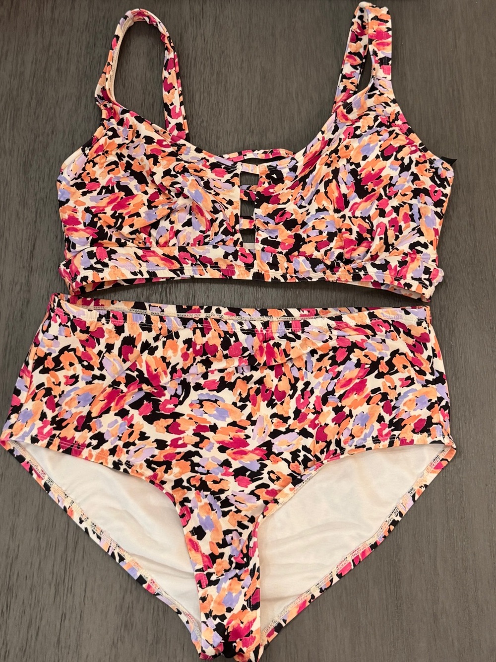 Women’s Hurley Multi‑Color Floral Print Two‑Piece Swim Set